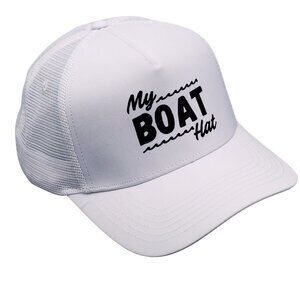 My Boat Hat - White Embroidered
